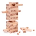 Anubhav Janni Number Wooden Blocks Small 54 Pcs Stacking Game Building Blocks Puzzle Challenging Game for Kids Toy (Small Number Blocks)