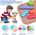 Anubhav Janni 36 PCS Magnetic Blocks for Kids Montessori Educational Toy with Magnet Pop Tubes Balls STEM Building Construction Set Toddlers Children Sticks Learning and Activities Toys - Image 4