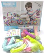 Anubhav Janni 42 Pcs Colorful Magnetic Sticks and Balls Sets Learning Creative Educational Stacking Toys 3D Construction Building Blocks Magnet for Kids (42 Bar Block Set) - Image 4