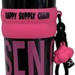 Anubhav Janni Stylish Sipper Bottle with Colorful Lid Straw Leak-Proof Tumbler Water Bottle with Keychain Charm 950ml (ColorAnd Design Sent As Per Stock) (Pack Of 1)