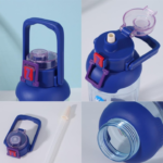 Anubhav Janni 1800ML Water Bottle Straw Carry Handle BPA Free Food Grade Plastic Large Capacity Drinking For School Office Gym Sports Activities (Color And Design Sent As Per Stock) (Pack Of 1) - Image 5