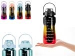 Anubhav Janni 2 Liter Plastic Water Bottle with Straw Motivational Time Marker Portable Wide Mouth Travel Bottle BPA Free (Shining Colors) (Multicolor) - Image 4