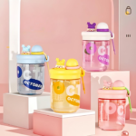 Anubhav Janni Cute Kids Water Bottle with Straw Fruit Infuser BPA Free Leak Proof Sipper Bottle Cartoon Design School Travel Bottle for Kids (Color And Design Sent As Per Stock) - Image 3