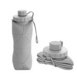 Anubhav Janni Silicon Water Bottle 600ml Silicone Collapsible Travel BPA Free Leakproof Lightweight for Gym Bottles Reusable (Color And Design Sent As Per Stock) - Image 3