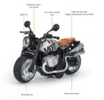 Anubhav Janni Diecast Motorcycle Toy Bike 1:12 Scale Alloy Miniature Model Pull Back Action Realistic Replica Durable Metal Plastic Gift for Boys Girls Age 3+ (Color And Design Sent As Per Stock) - Image 2