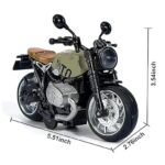 Anubhav Janni Diecast Motorcycle Toy Bike 1:12 Scale Alloy Miniature Model Pull Back Action Realistic Replica Durable Metal Plastic Gift for Boys Girls Age 3+ (Color And Design Sent As Per Stock) - Image 4