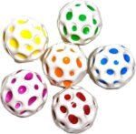 Anubhav Janni Super Bouncy Rubber White Moon Ball Toy for Kids and Adults with Craters High Bounce Textured Grip Perfect Playtime Fun Soft Foam Indoor Outdoor Play (Pack Of 2pcs)