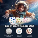 Anubhav Janni Super Bouncy Rubber White Moon Ball Toy for Kids and Adults with Craters High Bounce Textured Grip Perfect Playtime Fun Soft Foam Indoor Outdoor Play (Pack Of 2pcs) - Image 5