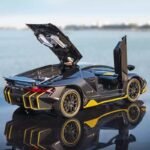 Anubhav Janni 1:32 Scale Die Cast Lamboragini Metal Car with Openable Doors and Pull Back Action Sound Light Gifts Toys for Kids (Pack Of 1) (Multicolor) - Image 4
