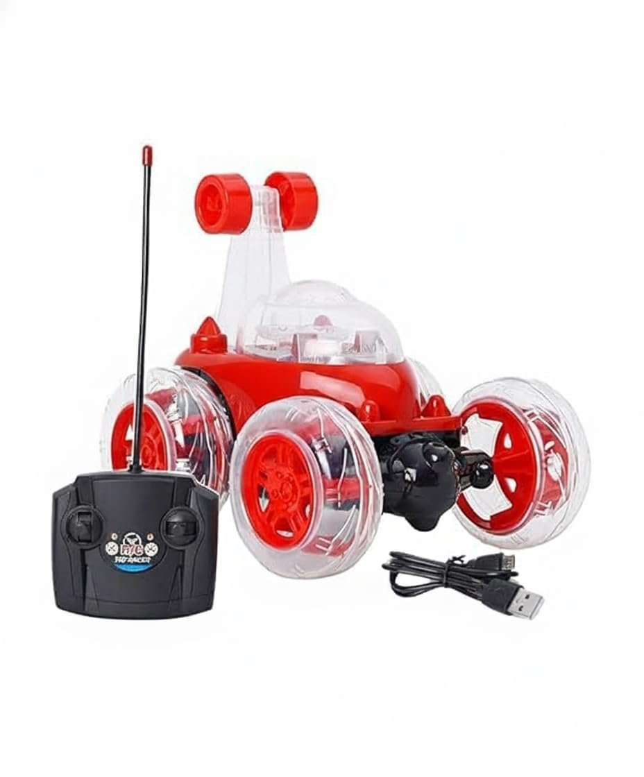 Anubhav Janni Remote Control Stoont Car RC 360 Degree Rotating Rolling Radio Control Electric Race Car with Lights and Music Rechargeable Battery for Kids Above 3 Years (Multicolor) Anubhav Janni Remote Control Stoont Car RC 360 Degree Rotating Rolling Radio Control Electric Race Car with Lights and Music Rechargeable Battery for Kids Above 3 Years (Multicolor) - Image 1