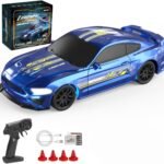 Anubhav Janni 1/43 RC Drift Car Small Remote Control with Gyroscope 2.4GHz 4WD Full Proportional High Speed Micro Hobby Cars Lights Racing Tires Toy Model Gift for Adults Kids Boys (Multicolor)