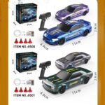 Anubhav Janni 1/43 RC Drift Car Small Remote Control with Gyroscope 2.4GHz 4WD Full Proportional High Speed Micro Hobby Cars Lights Racing Tires Toy Model Gift for Adults Kids Boys (Multicolor) - Image 2