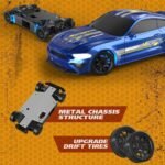 Anubhav Janni 1/43 RC Drift Car Small Remote Control with Gyroscope 2.4GHz 4WD Full Proportional High Speed Micro Hobby Cars Lights Racing Tires Toy Model Gift for Adults Kids Boys (Multicolor) - Image 4