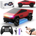 Anubhav Janni Remote Control Cybertruck Style Car for Kids 2.4GHz Drift Side Driving RC Toy with LED Lights (Red)