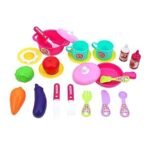 Anubhav Janni 2 in 1 Little Chef Trolley Kitchen Play Toy Set for Girls with Music Light in 1 Foldable Trolly and Carry case Set Pretend Luggage Kit Suitcase Trolley (Multicolor) (Pack Of 1) - Image 4