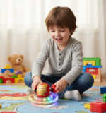 Anubhav Janni Flash Tops with LED Light and Sound Latu Lattu Push Launcher Spinner Top for Kids Spinning Toy (Pack of 1) (Super Hero Theme) - Image 5