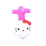 Anubhav Janni Flash Tops with LED Light and Sound Latu Lattu Push Launcher Spinner Top for Kids Spinning Toy (Pack of 1) (Kitty Theme) (Color And Design Sent As Per Stock)