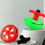 Anubhav Janni Flash Tops with LED Light and Sound Lattu Push Launcher Spinner Top for Kids Spinning Toy (Pack of 1) (Flashing Super Top Toy) (Color And Design Sent As Per Stock) - Image 2