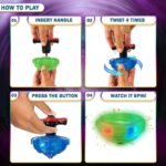 Anubhav Janni Flash Tops with LED Light and Sound Lattu Push Launcher Spinner Top for Kids Spinning Toy (Pack of 1) (Flashing Super Top Toy) (Color And Design Sent As Per Stock) - Image 6