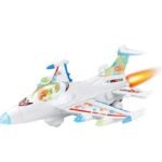 Anubhav Janni Aeroplane Toys Light Musical Battery Operated Floor Running Plane Toy Gifts for Above 3 Years Boys Girls Kids (Multicolor)