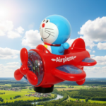 Anubhav Janni Doramon Helicopter Toy for Kids Battery Operated Musical 360 Rotating Flashing Light Sound Toys Babies Birthday Gift 1-2 Year Old (Multicolor) - Image 2