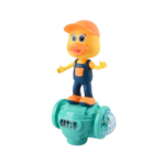 Anubhav Janni Interactive Dancing Duck Toy on Balanced Vehicle Colorful LED Lights Musical Sounds and 360 Directional Movement Battery Operated Electronic Pet for Toddlers and Kids (Multicolor)