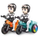 Anubhav Janni Rider Boy Tricycle Toy Battery Operated Rotating Light Music for Kids Moving Action with 3D Lights Sound Boys Girls (Multicolor) - Image 3