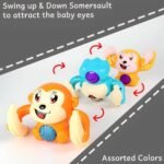 Anubhav Janni Dancing Monkey Toy for Kids Rolling Banana Musical 360 Spinning Tumbling with Sound Light Voice Control Touch Sensor On Best Gift (Multicolor) (Pack Of 1Pcs) - Image 7