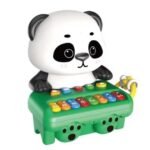 Anubhav Janni Panda Musical Toy Piano for Toddlers Educational Light Up Keyboard with Songs Animal Sounds Early Learning Boys Girls Kids (Multicolor)
