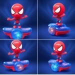 Anubhav Janni Rotating Superhero Balance Scooter Toy with LED Lights Music 360 Spinning Action Figure Electric Skateboard Interactive Bump Go Toddler Battery Operated Fun Kids Ages 3+ - Image 4