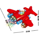 Anubhav Janni Bump Go Airplane Action Fighter Jet Toy with 360 Rotation LED Flashing Lights Realistic Engine Sounds Battery Operated Preschool Boys Girls (Color And Design Sent As Per Stock) - Image 4