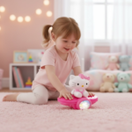 Anubhav Janni 360 Rotating Electric Cartoon Scooter Toy for Toddlers Battery Operated Bumping Action Toy with Colorful LED Lights and Music Cute Balancing Pet for Kids (Multicolor) - Image 3