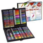 Anubhav Janni Portable Art Painting Color Kit Drawing for Kids Adults Supplies Includes Oil Pastels Pencils Watercolor Pens Watercolors More (168 Pcs Kit) (Multicolor)