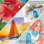 Anubhav Janni Portable Art Painting Color Kit Stationery Drawing Set for Kids Adults Includes Oil Pastels Pencils Watercolor Pens More (88 Pcs Kit) (Color And Design Sent As Per Stock) - Image 8