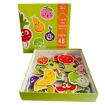 Anubhav Janni Vegetable Puzzles Designs Piece Set Self Correcting Puzzle Game for Brain Development Kids and Childrens (Pack Of 1) (Color And Design Sent As Per Stock)