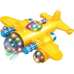Anubhav Janni Bump Go Airplane Action Fighter Jet Toy with 360 Rotation LED Flashing Lights Realistic Engine Sounds Battery Operated Preschool Boys Girls (Color And Design Sent As Per Stock)