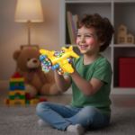 Anubhav Janni Bump Go Airplane Action Fighter Jet Toy with 360 Rotation LED Flashing Lights Realistic Engine Sounds Battery Operated Preschool Boys Girls (Color And Design Sent As Per Stock) - Image 5