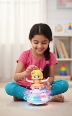 Anubhav Janni Musical Dancing Princess Toy with 360 Rotating Base Colorful LED Lights Sound Battery Operated For Girls Interactive Preschool Learning Gift (Color And Design Sent As Per Stock) - Image 4