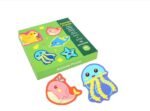 Anubhav Janni Wooden Marine Animal Puzzle Game Early Learning Matching Cards Educational Toy for Toddlers Style Puzzle for Above 3 Years Kids Boys Girls (Multicolor)