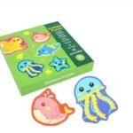 Anubhav Janni Wooden Marine Animal Puzzle Game Early Learning Matching Cards Educational Toy for Toddlers Style Puzzle for Above 3 Years Kids Boys Girls (Multicolor)