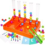 Anubhav Janni Color Sorting Toy Rainbow Beads Matching Set Toys for Preschool Math Counting Educational Games Fine Motor Skills Learning Activities Above 3 Years Kids Boys Girls (Multicolor)