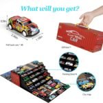 Anubhav Janni 48 Pcs Pull Back Car Set with Container Storage Alloy Metal Vehicles Toy Mini Cars Drawers Foldable Road Map Play Mat Friction Powered Educational for Kids Boys Girls Pretend Toys - Image 7