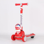 Anubhav Janni 3 Wheel Skate Scooter for Kids with Flashing Lights Music Two and Rear Break Three Step Adjustable Kick Boys Girls Brake Age Years (Multicolor) (Cartoon Character) - Image 2