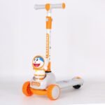 Anubhav Janni 3 Wheel Skate Scooter for Kids with Flashing Lights Music Two and Rear Break Three Step Adjustable Kick Boys Girls Brake Age Years (Multicolor) (Cartoon Character) - Image 4