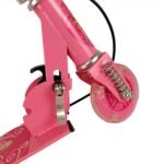 Anubhav Janni Toy Kid Set Plastic Foldable Scooter with Brake and Bell LED on Wheels Height Adjustable Runner Ride On 3 Wheeler for Boys Girls (Pink) - Image 3