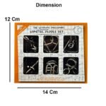 Anubhav Janni Brain Teasers Metal Wire Puzzle Toys for Gifts Party Favors Prizes Disentanglement Unlock Interlock IQ Teaser (6 in 1 Puzzle) - Image 3