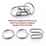 Anubhav Janni Brain Teasers Metal Wire Puzzle Toys for Gifts Party Favors Prizes Disentanglement Unlock Interlock IQ Teaser (6 in 1 Puzzle) - Image 5
