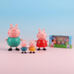 Anubhav Janni Pig Family Figurine Set 4 Pcs Playset with Pig Mummy Daddy Ideal Pretend Play Toy for Kids Ages 3+ Perfect Birthday Party Gift (Multicolor) - Image 4
