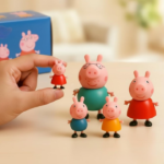 Anubhav Janni Pig Family Figurine Set 4 Pcs Playset with Pig Mummy Daddy Ideal Pretend Play Toy for Kids Ages 3+ Perfect Birthday Party Gift (Multicolor) - Image 5