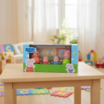 Anubhav Janni Pig Family Figurine Set 4 Pcs Playset with Pig Mummy Daddy Ideal Pretend Play Toy for Kids Ages 3+ Perfect Birthday Party Gift (Multicolor) - Image 6